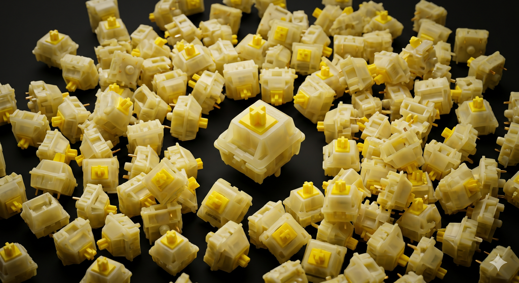 Switches Lineales Gateron Milky Yellow Pro (Pack de 70)