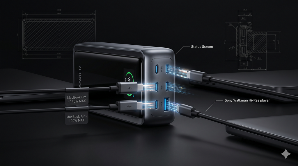 Batería Portátil Ultra Rápida Anker Prime 20,000mAh (200W)